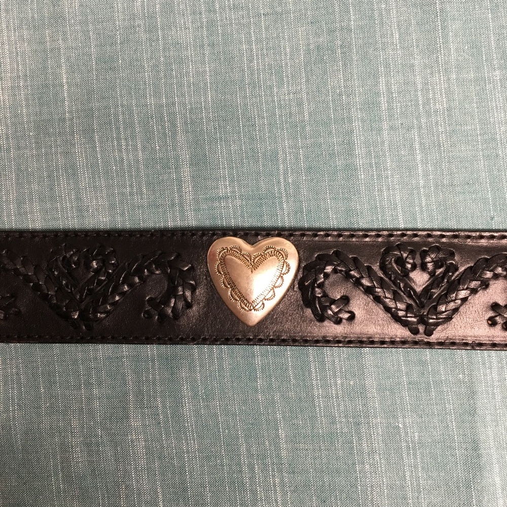 Black leather belt